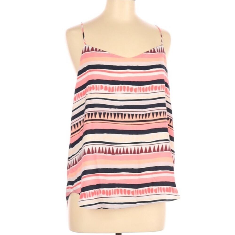 LOFT Striped Sleeveless Cami in Pink, Navy, Cream